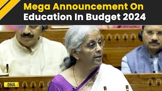 Union Budget 2024 FM Nirmala Sitharamans Big Announcement On Education Reduces Interest On Loan [upl. by Huang]