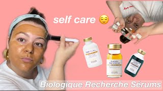 reviewing Biologique Recherche serums and chillin in a mask [upl. by Ekusoyr105]