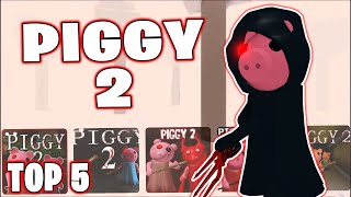 JUEGO SERVER PIGGY 2 🐷 TOP 5 COPIAS DE PIGGY EN ROBLOX 😱 [upl. by Eileme]