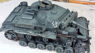 Basic Weathering on a Panzer Grey Finish  Winter Effects Tutorial PART 1 [upl. by Olva476]