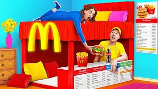 McDonalds 😱 Today My GF Was Mad😡 So I Built Her a McDonalds House🤗 [upl. by Ploss901]