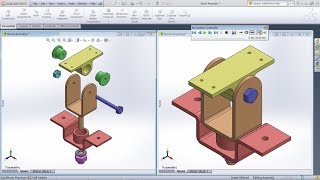 SolidWorks Exploded View Tutorial Complete with Animation Video and Line Sketch [upl. by Vashtia]