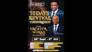 10 DAYS REVIVAL CONFERENCE  GREATER WORKS 27092024 [upl. by Saint378]