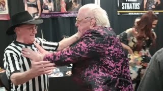 Ric Flair quotShovesquot Earl Hebner  WWE WrestleCon Philly 2024 [upl. by Nomolas]