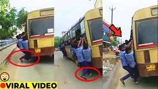 school students footboard travel in tamil nadu [upl. by Warton]