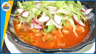 Recetas mexicanas POZOLE ROJO  Comida mexicana [upl. by Elehcar]