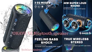 OHAYO X8 Bluetooth Portable Speaker 40W TWS REVIEW [upl. by Janka376]