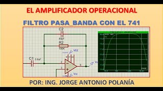 Diseño de un filtro activo Pasa banda con 741 [upl. by Maurizia]