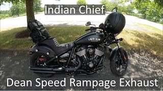 2022 Indian Chief  Dean Speed Rampage Exhaust Short [upl. by Tybie]