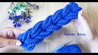 ПОВЯЗКА НА ГОЛОВУБАНДАНА крючком для новичковhow to knit a top for beginners [upl. by Other]