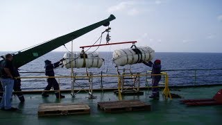 Ship Rescue Mission Captain Spots Life Raft in Ocean cruiseship liferaft viralshorts rescue [upl. by Yelnek]