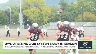 UWL football continues to see success with 2 QB system [upl. by Ardnassak]