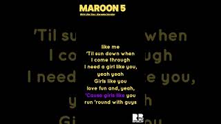 Maroon 5  Girls Like You  Karaoke Version [upl. by Estes3]