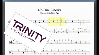 No One Knows Trinity Grade 5 Drums [upl. by Nnyleuqaj]