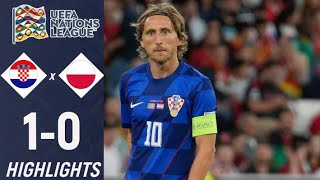 Croatia vs Poland 10 Highlights UEFA Nations League 202425 [upl. by Truda]