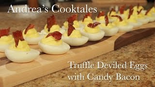 Truffle Deviled Eggs with Candy Bacon [upl. by Ecenahs]