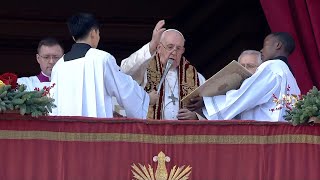 Christmas Urbi et Orbi Blessing by Pope Francis 2022 HD [upl. by Llehcnom541]