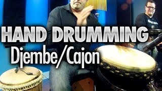 Hand Drumming DjembeCajon  Drum Lessons [upl. by Adnocahs]