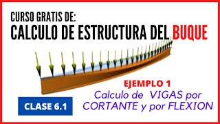 Clase 61 Diseño de VIGAS por CORTANTE y FLEXION 🔥EJEMPLO 1🔥calculo de estructura del buque🚢🚢🚢 [upl. by Ajim]