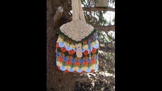 How to Crochet a Bookbag  Crocodile Stitch Bookbag [upl. by Arakal]