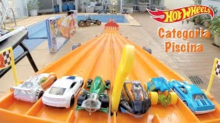 Hot Wheels Pista 6 Lane Raceway Brancoala Racer  Carrinhos 57 [upl. by Oratnek]