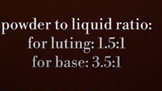 ZINC POLYCARBOXYLATE MANIPULATION AND BASE APPLICATIONEasy method [upl. by Andrade]