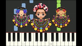 EASY piano tutorial quotCHIAPANECASquot Mexican traditional song with free sheet music pdf [upl. by Rives219]