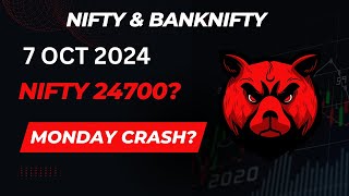 Nifty Prediction and Bank Nifty Analysis for Monday  7 October 2024  Bank Nifty Tomorrow [upl. by Terchie309]