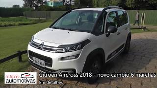 Citroen Aircross 2018 com novo câmbio automático  Detalhes  NoticiasAutomotivascombr [upl. by Suiluj163]