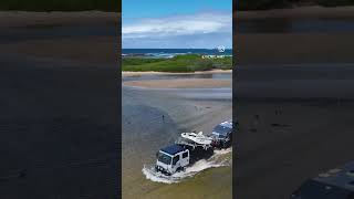 Pebbly Beach with a 4x4 truck and 23ft Caravan 🙌🏽  travelaustralia offroadadventure [upl. by Collbaith556]