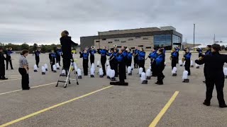 Behind the scenes  The Plainwell High School Marching Band at Portage Northern MCBA Competition [upl. by Kellia]