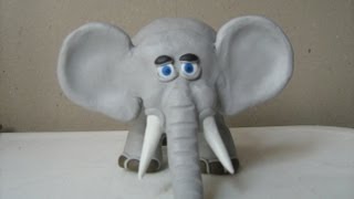 COMO HACER UN ELEFANTE EN PLASTILINA Tutorial de plastilina 5 [upl. by Annaxor]