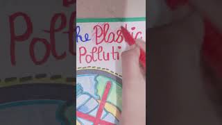 Say no to Plastic Pollution Drawing🛄 Poster on Say no to Single Use of plastic diycrafts4U short [upl. by Beatrisa]