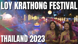 Loy Krathong 2023 Bangkok Thailand [upl. by Ernaline]