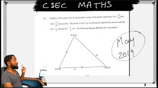 May 2019  Solution to Vectors Question  CSEC MATHS  This one is different [upl. by Kcirdneked]