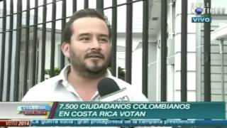 7500 colombianos en Costa Rica ejercen su derecho al voto [upl. by Woody505]