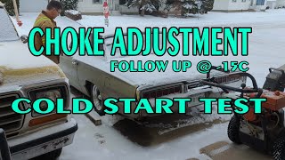 Choke Adjustment Cold Start Follow Up Test  65 Thunderbird 390 Engine Autolite 4100 Carburetor [upl. by Alatea]