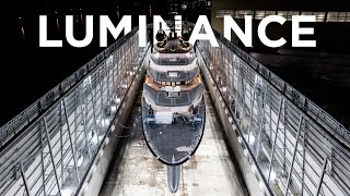 EXCLUSIVE 145M LUMINANCE superyacht launched at LÜRSSEN  SuperYacht Times [upl. by Wehrle]