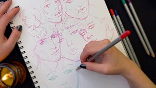 ASMR Sketching Next to You no talking [upl. by Eralc933]