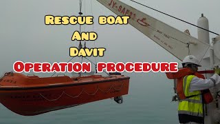 rescue boat launch and davit procedure marineengineerworks educationalvlog [upl. by Veno]