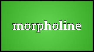 Morpholine Meaning [upl. by Aranat]