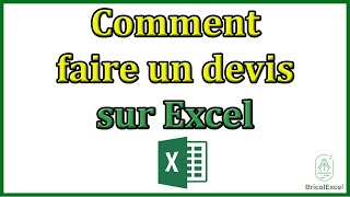 Comment faire un devis sur Excel [upl. by Shermie791]