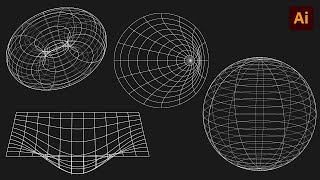 How to make 3D Wireframe graphics in Adobe Illustrator [upl. by Anaeco522]