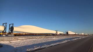 Union Pacific Vestas Wind Turbine and Blade Train in Castle Rock CO [upl. by Gneh]