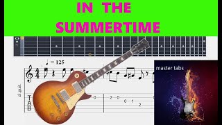 IN THE SUMMERTIME  MUNGO JERRY Guitar Tab MastertabsBestFreeYoutubeMusic popskiffle guitar [upl. by Harts]