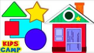 Learn Shapes for Kids with House  Best Learning Videos for Toddlers  kidscamp [upl. by Market]