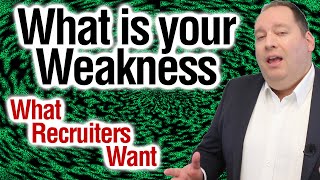 What is Your Weakness  Best Answer  What Recruiters Look For [upl. by Oiromed]