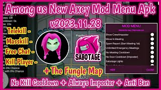 AMONG US V20231128 MOD MENU APK  SEE PLAYER ROLES  FAKE ROLE  MASSKILL  TELEKILL NEW FEATURE [upl. by Ttenrag197]