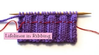 Knitting Help  Lifelines in Ribbing [upl. by Enilrad]