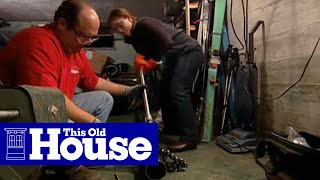 How to Replace a WholeHouse Plumbing Trap  This Old House [upl. by Elwin]